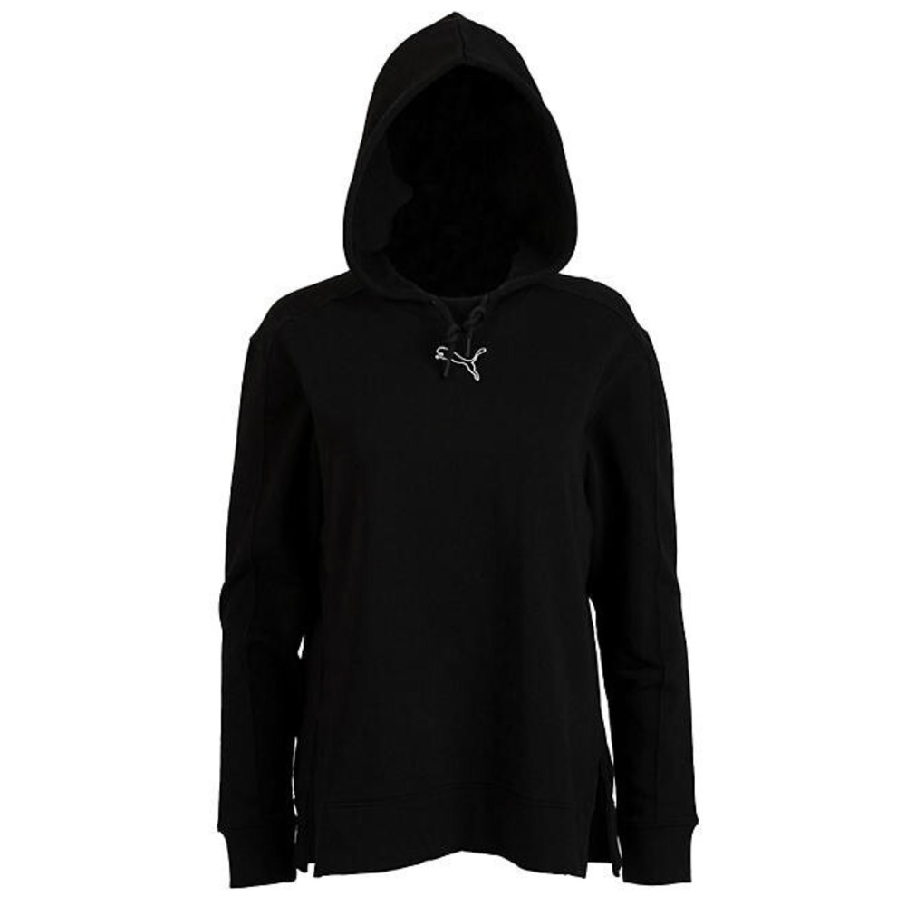Puma Her Hoodie Black Slim Fit Cotton Terry Pullover Small NWT